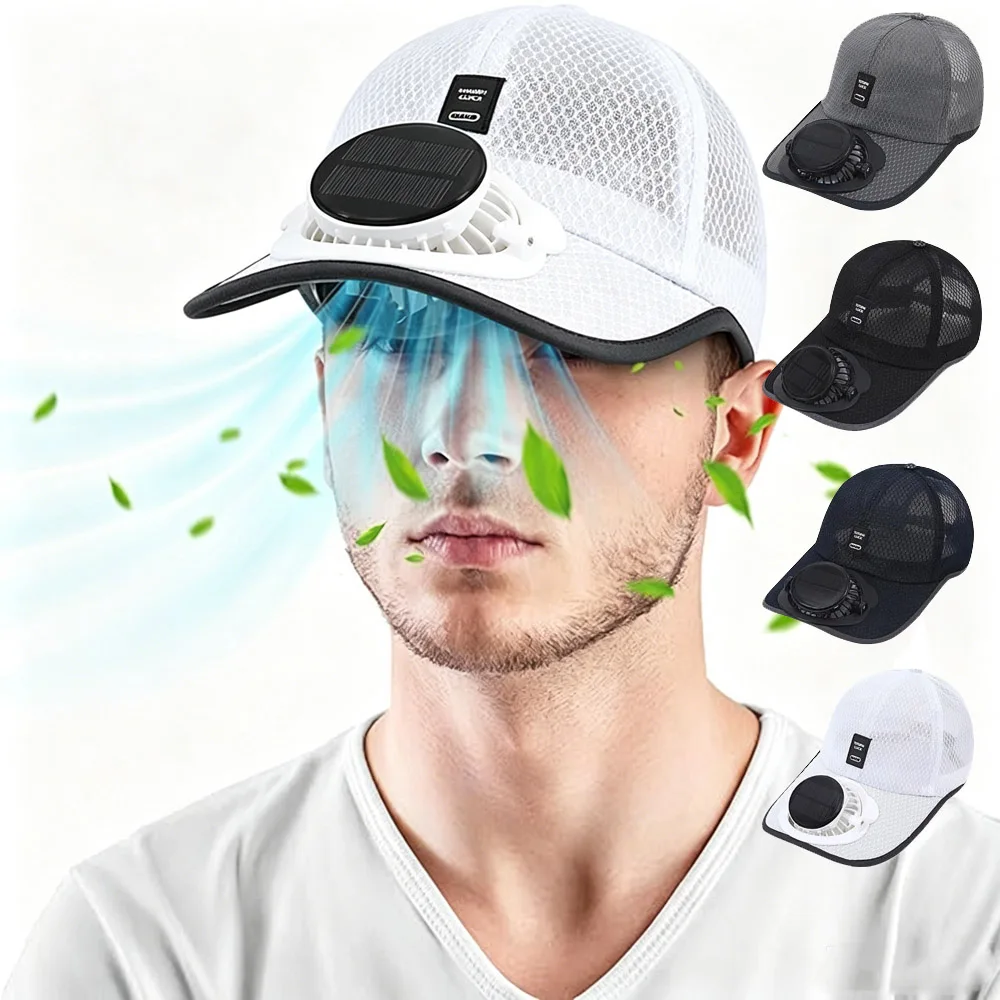 Renewable Energy Fan - Güneş Enerjili Fanlı Şapka, USB Şarjlı