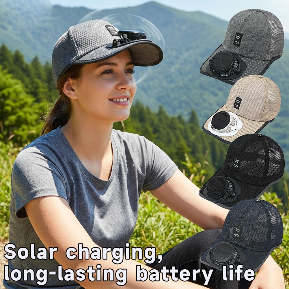 Renewable Energy Fan - Güneş enerjili fan şapkası USB şarj