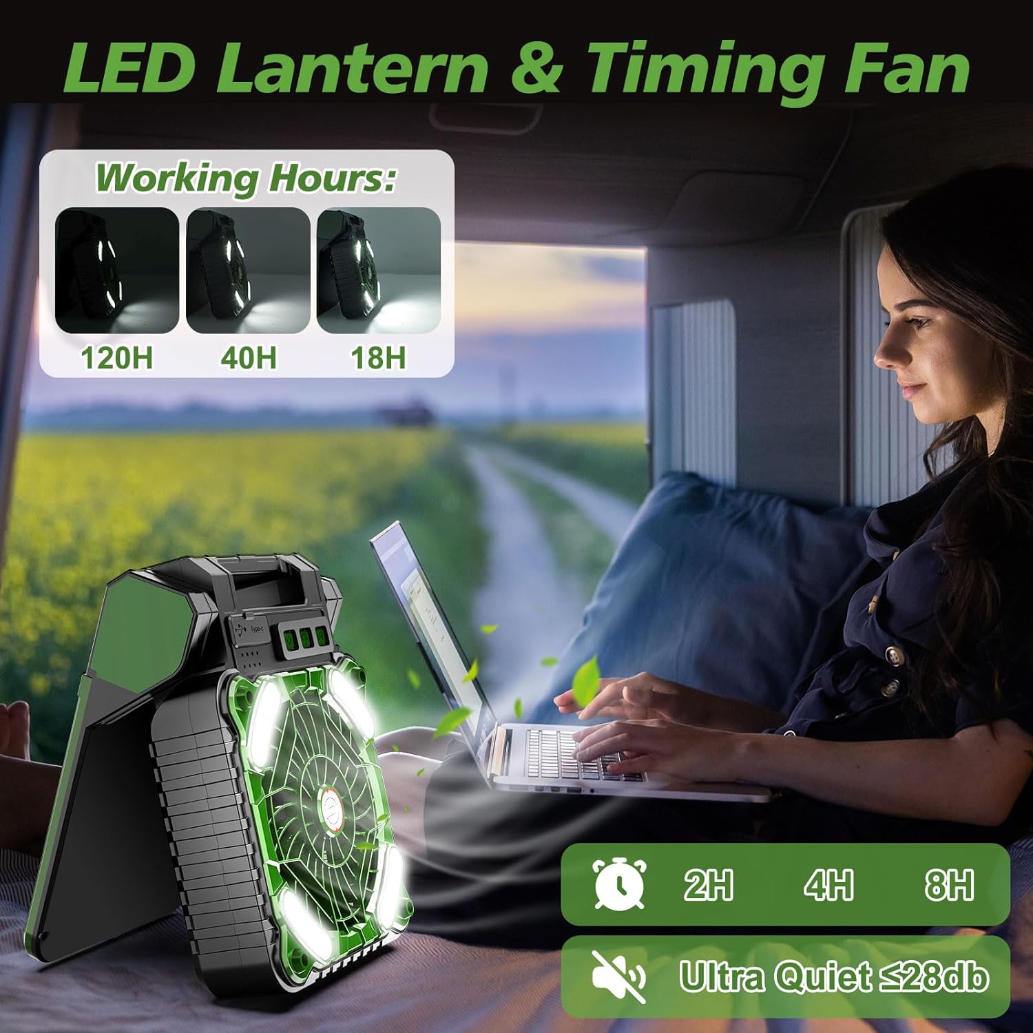 Fan ile 10000mAh güneş enerjil - Renewable Energy Fan incelemesi ve fiyatı